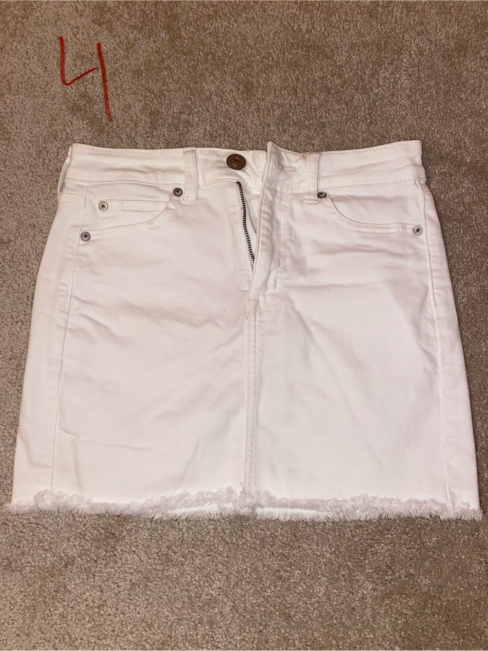 American Eagle Outfitters White Denim Mini Skirt